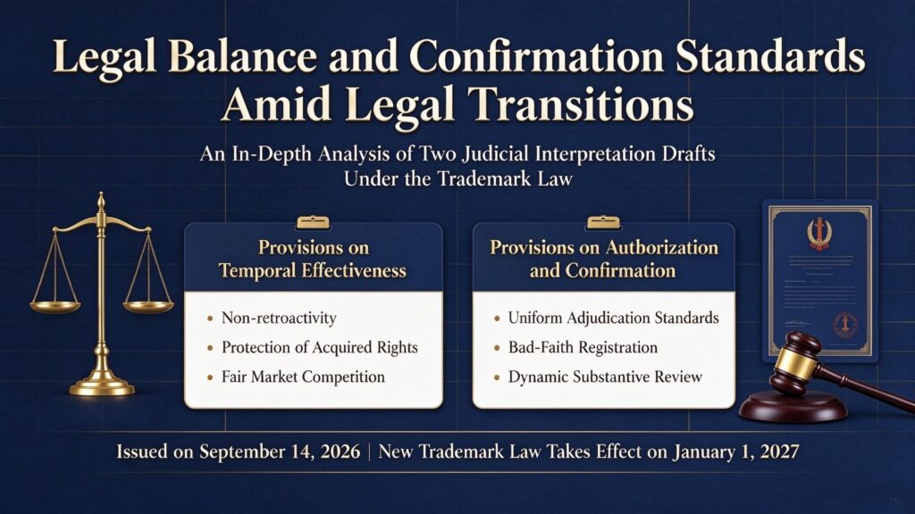 Legal Balance and Confirmation Standards Amid Legal Transitions: An In-Depth Analysis of Two Judicial Interpretation Drafts Under the Trademark Law (PRC)
