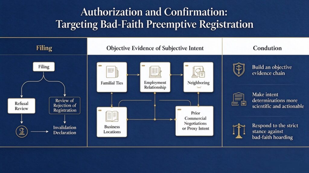 Authorization and Confirmation: Targeting Bad-Faith Preemptive Registration